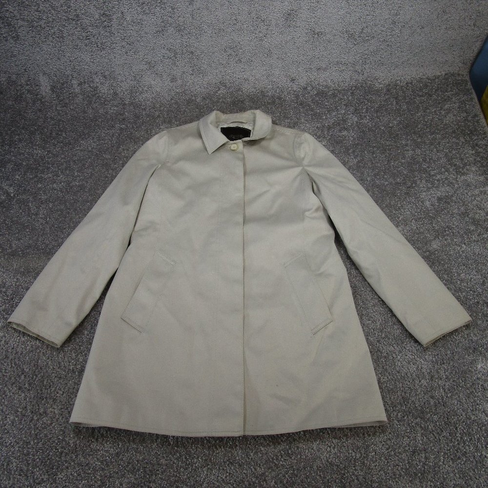 Coach Trench Coat Womens Small  Bone White Over Coat *Read
